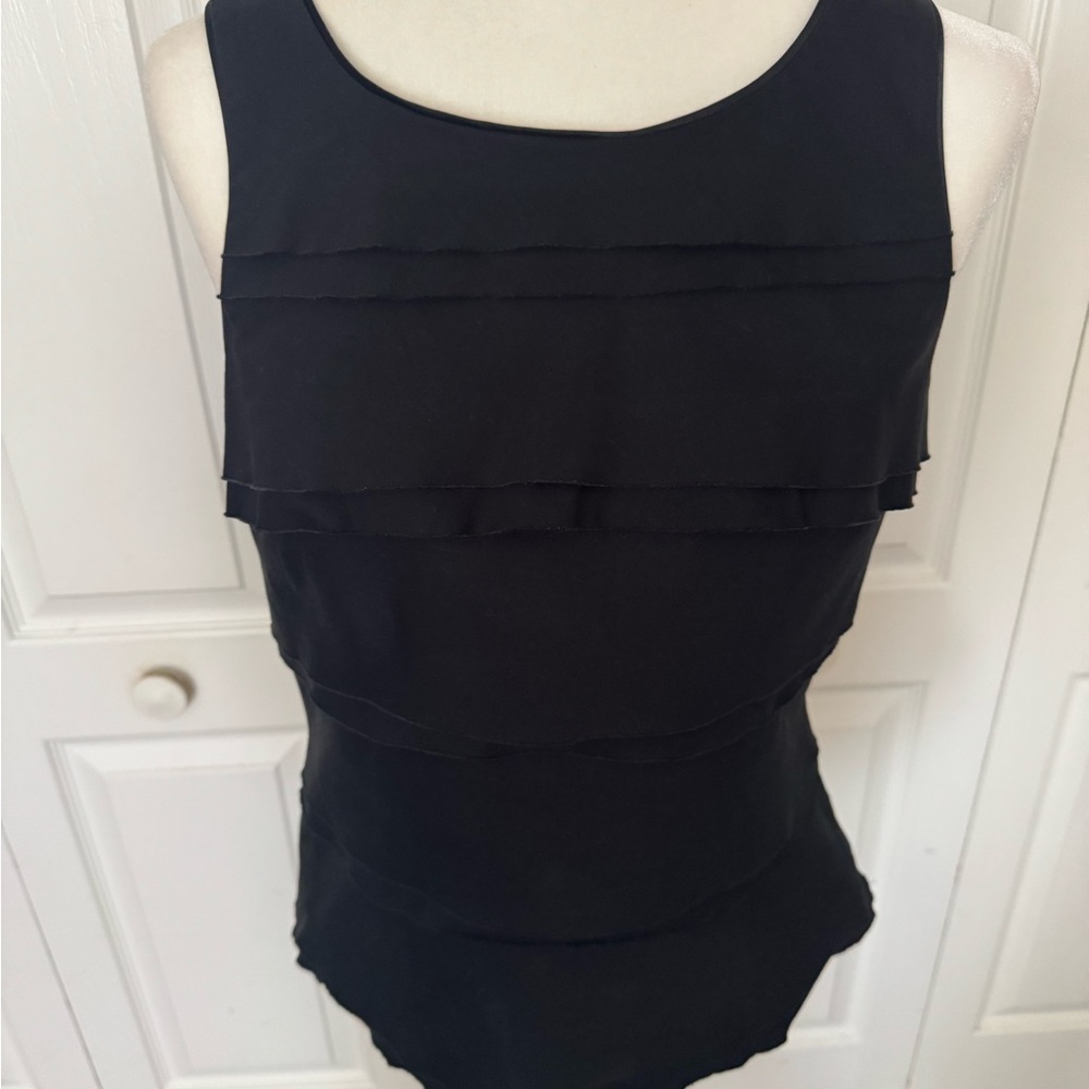 Black sleeveless top